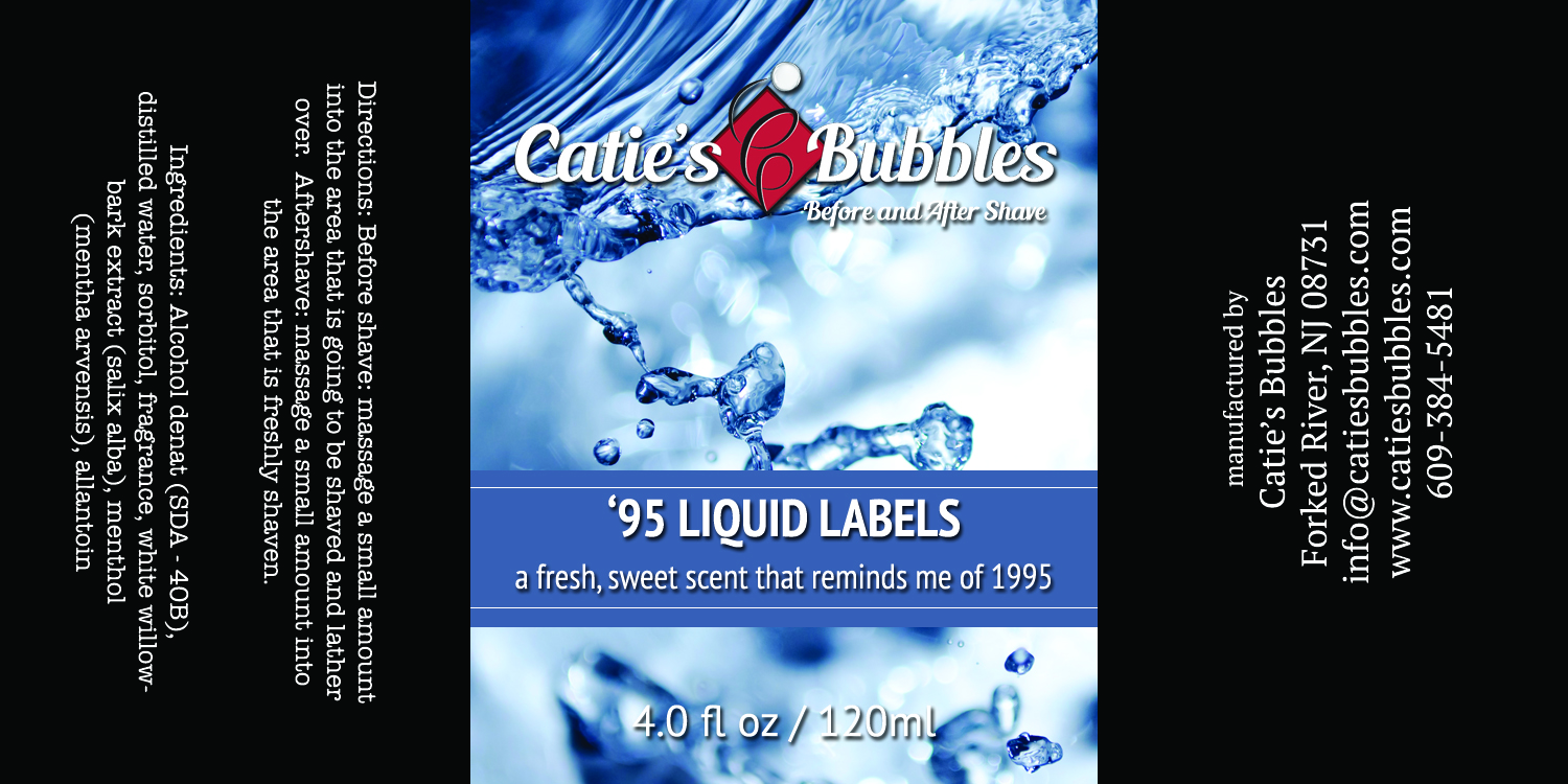 95 Liquid Labels Before and After Shave 95 Liquid Labels Before and After Shave